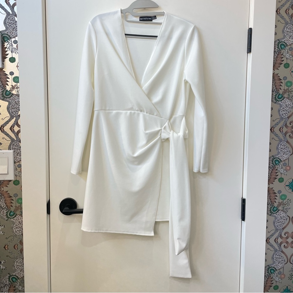 White wrap dress